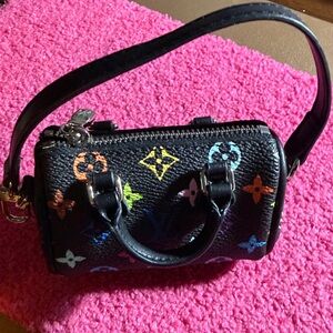 Black Multicolor Mini Bag AirPod case/bag charm